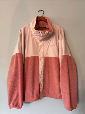 Under Armour Mission Boucle Swacket Full Zip Pink Jacket Womens Sz 3XL MSRP $140